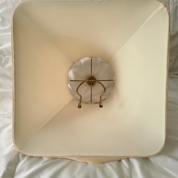 Tasseled Ivory Linen Bell Lampshades - Set of 2 - Picture 3 of 12